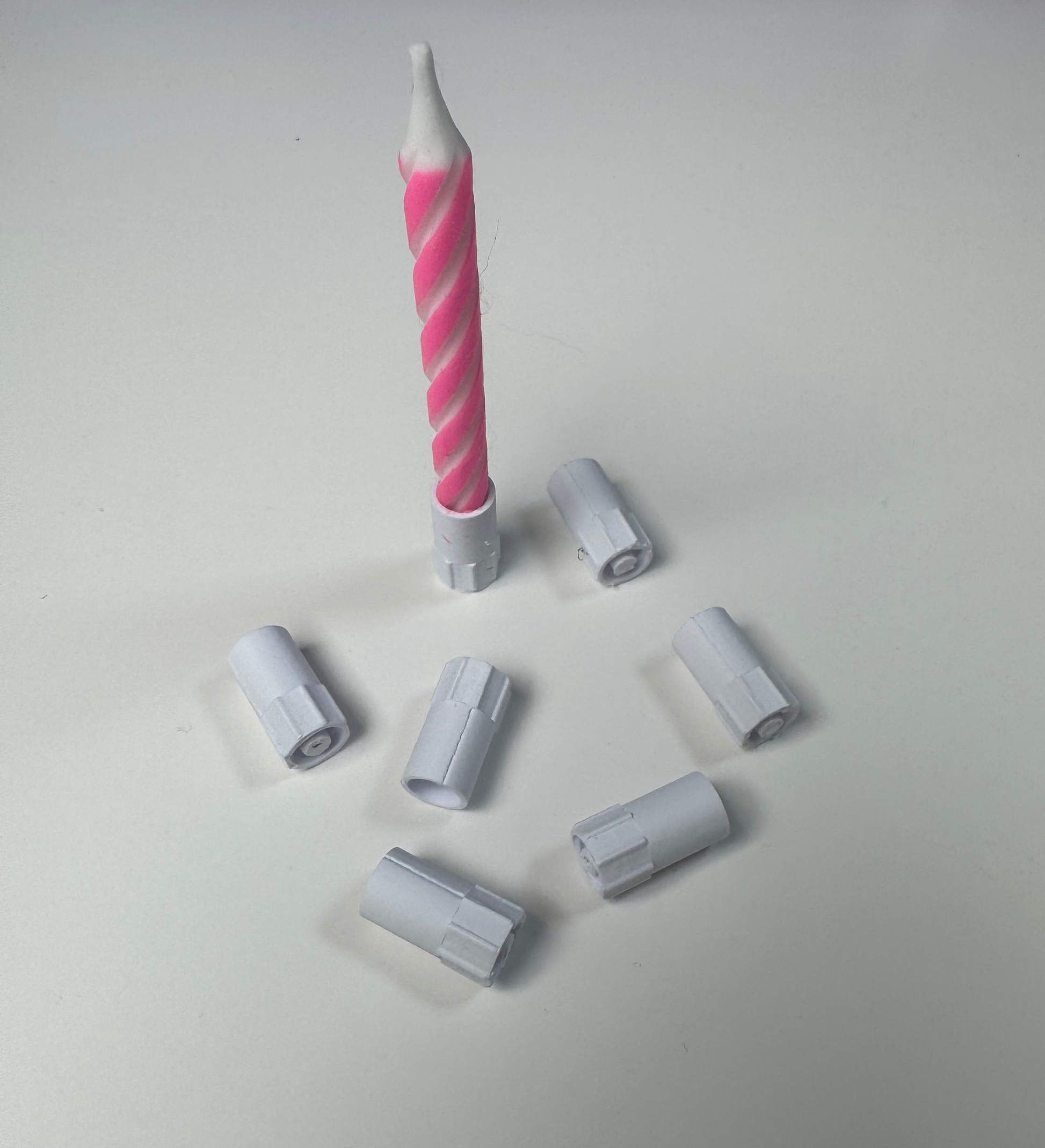 White Birthday Candle Holder type