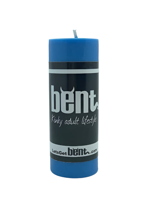 Large pillar light blue candle