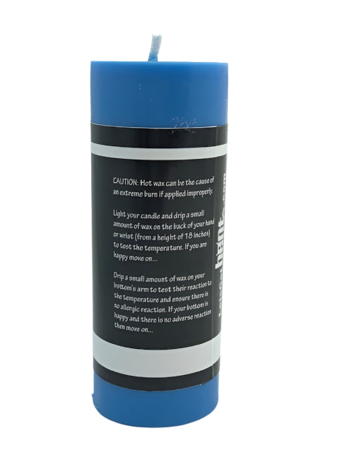 Large pillar light blue candle