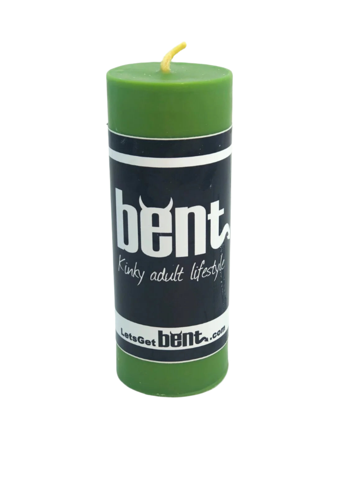 Large pillar light green candle
