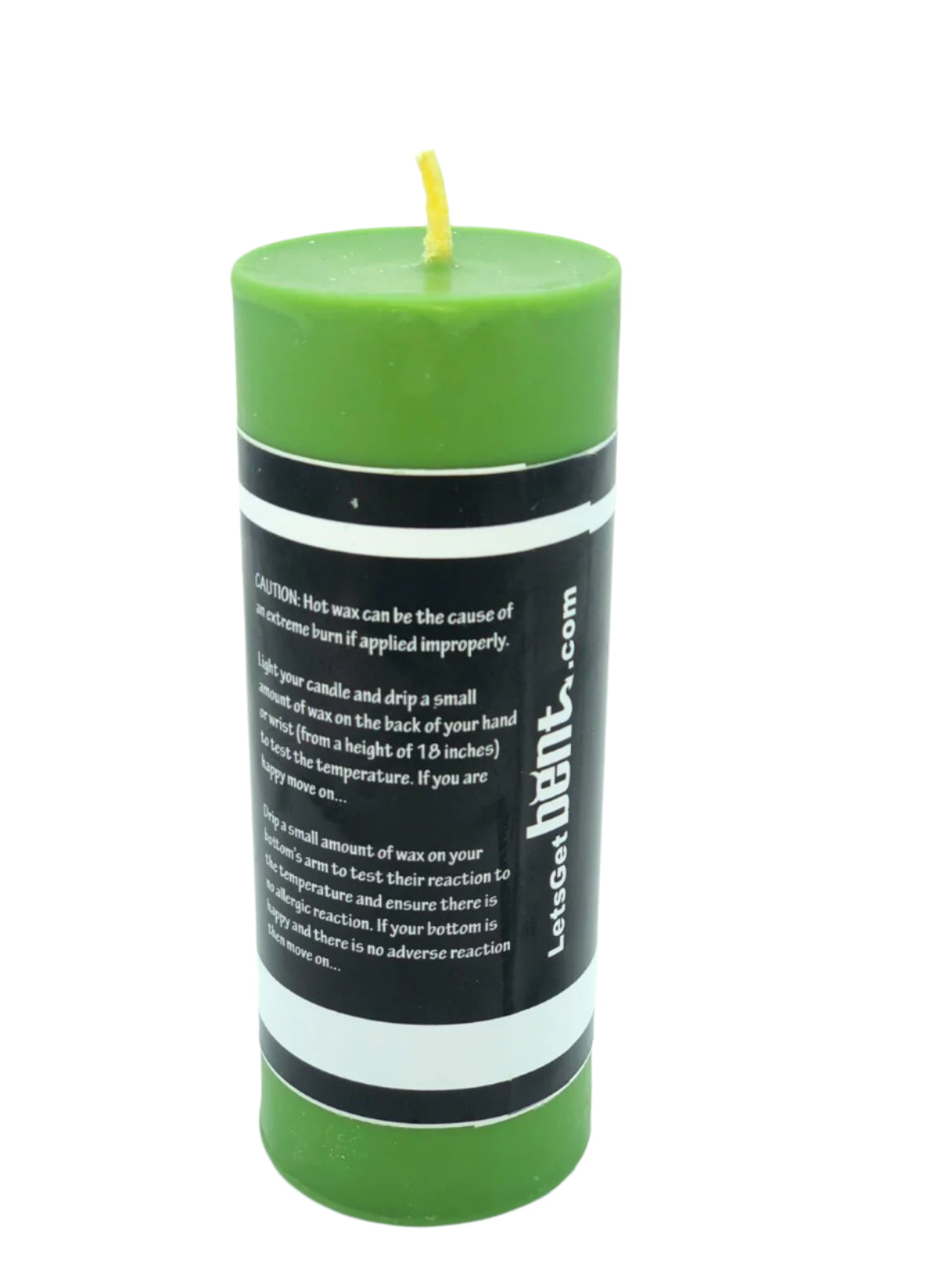Large pillar light green candle