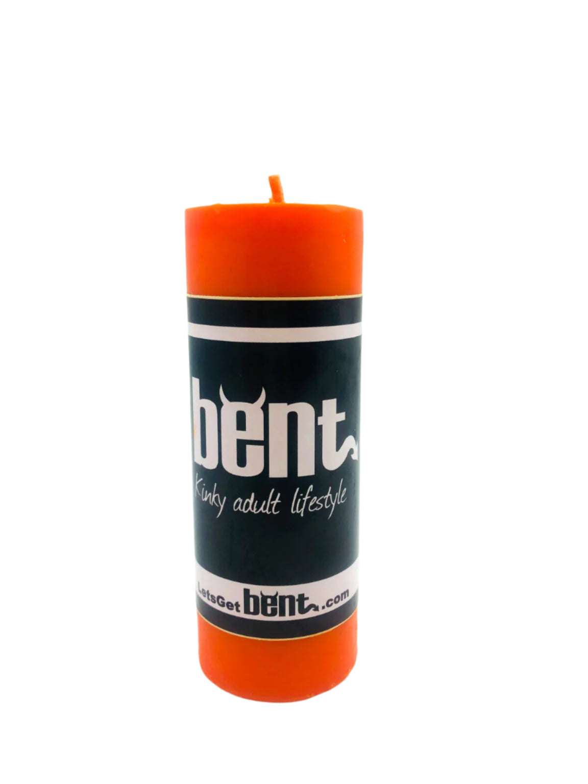 Large pillar orange candle