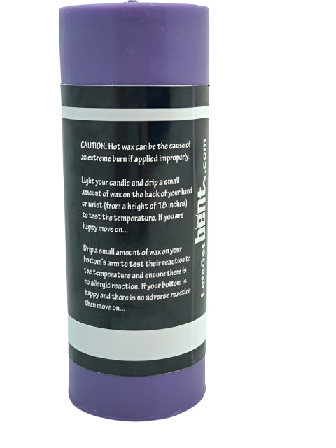 Large pillar light purple candle