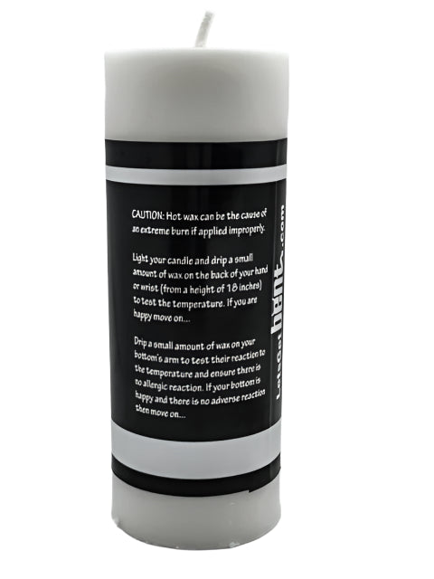 Large pillar white candle