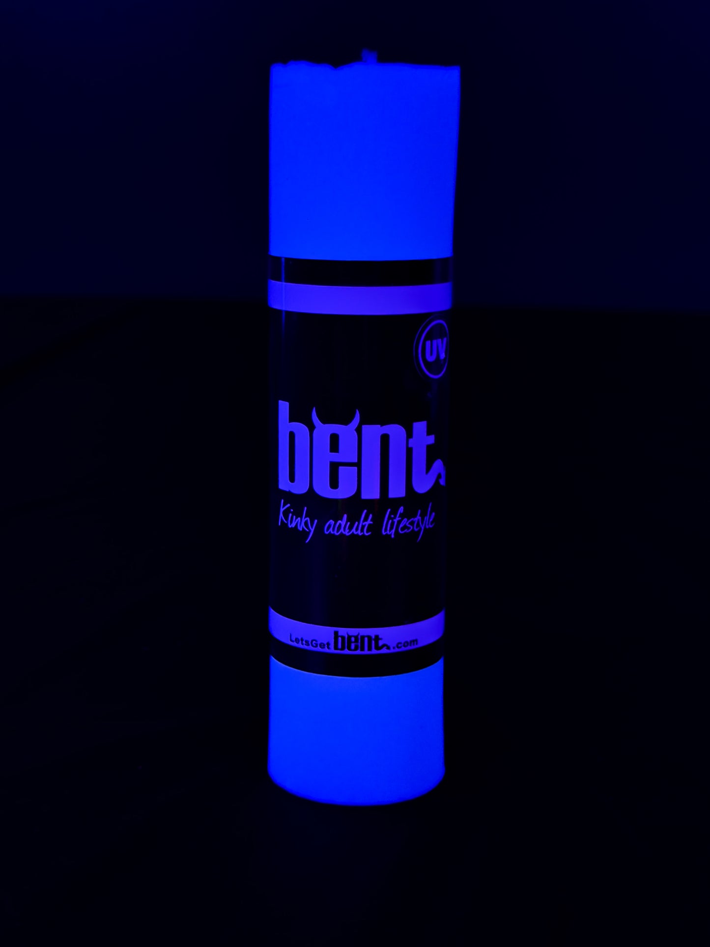 UV Blue Candle Under Blacklight