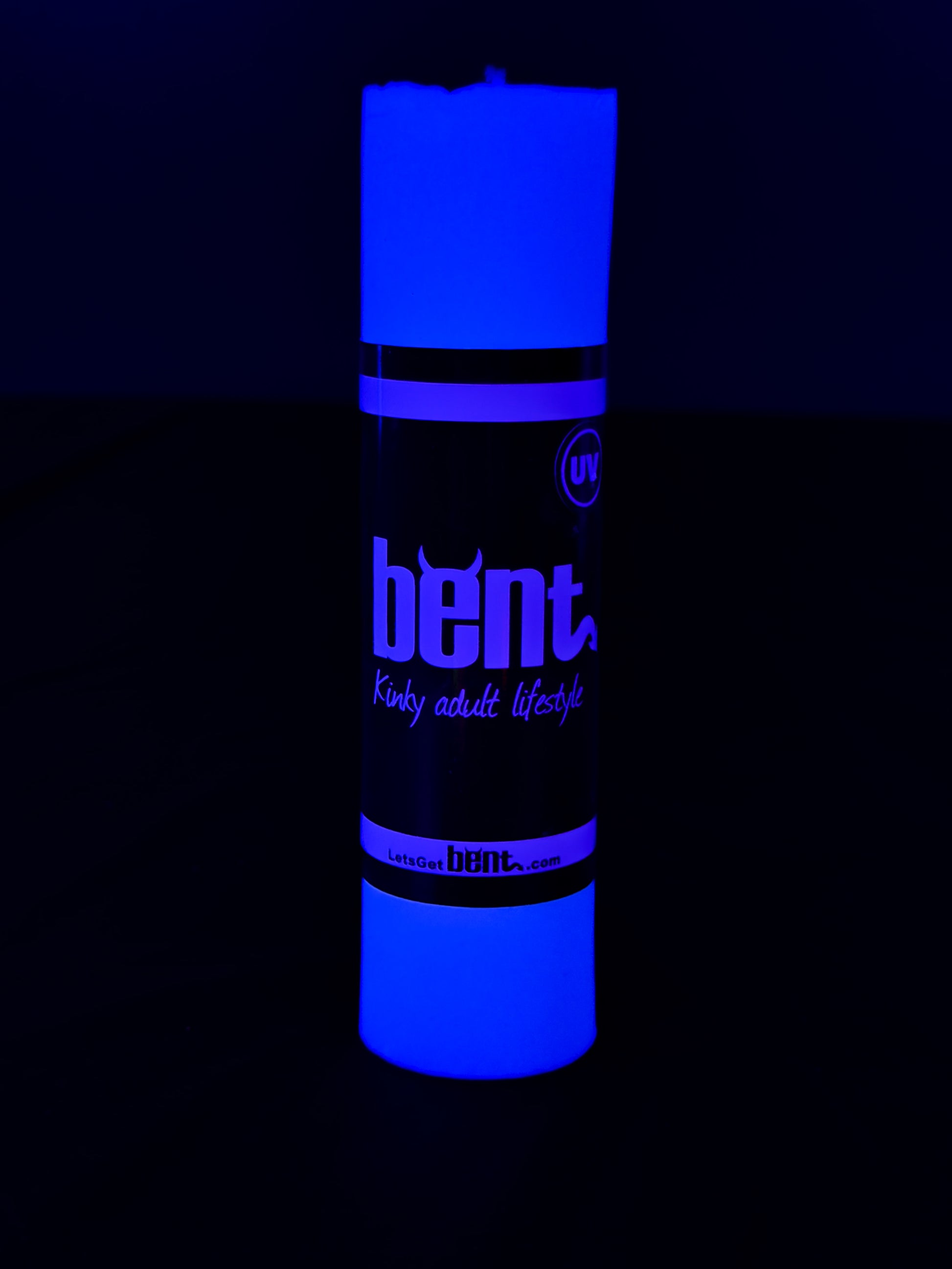 UV Blue Candle Under Blacklight