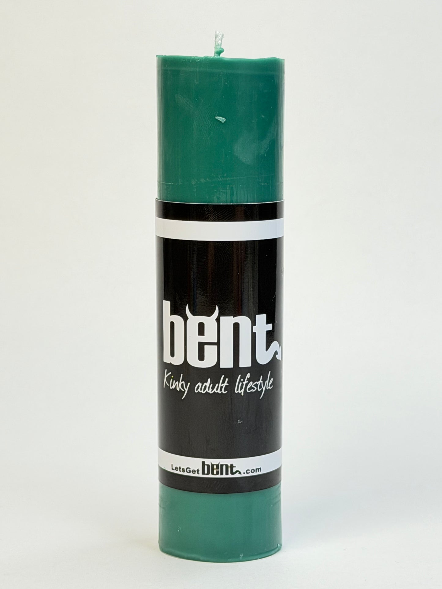 Green Bent wax play candle handmade paraffin pillar candle