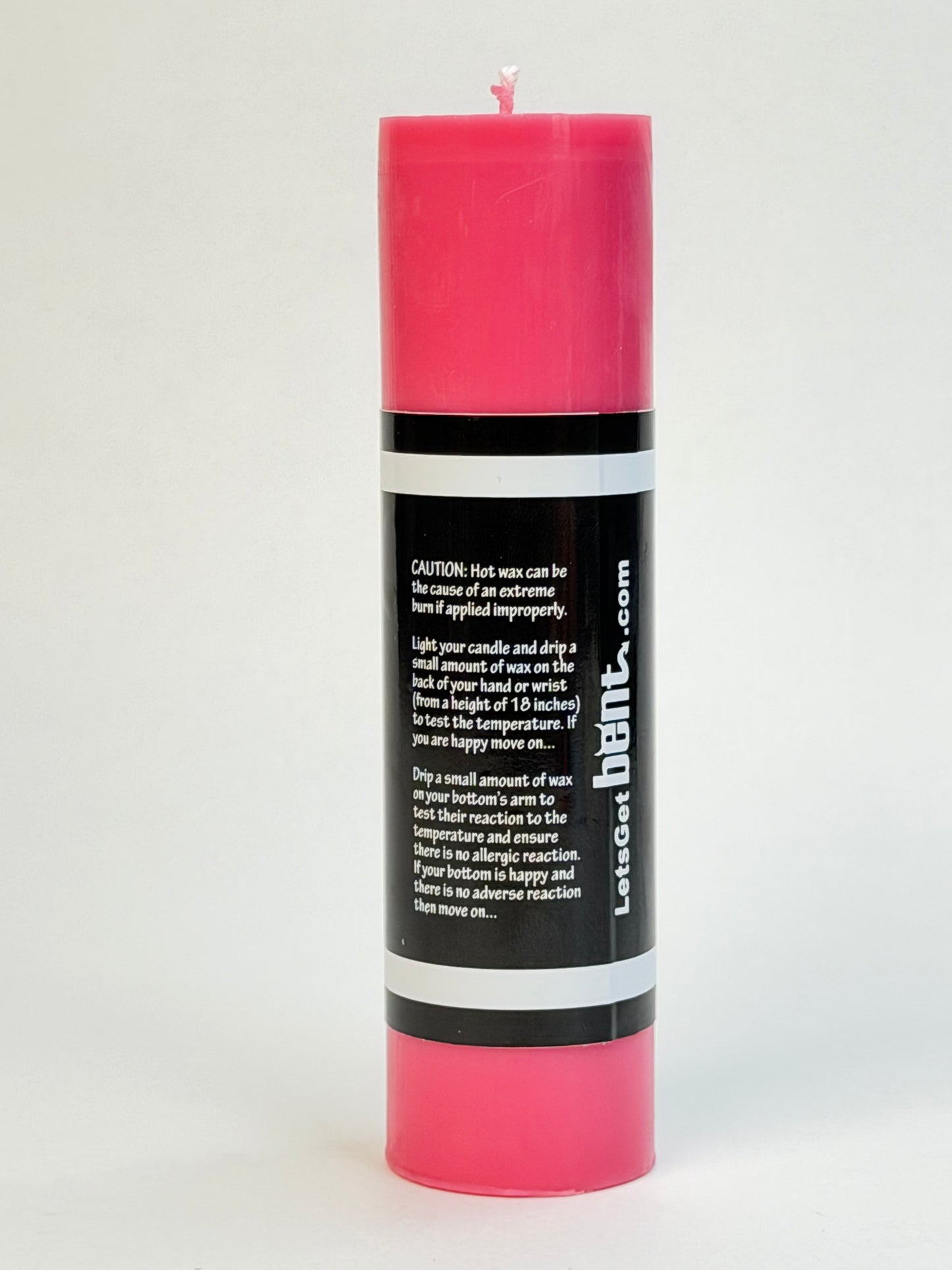Pink wax play candle for warm sensory wax play