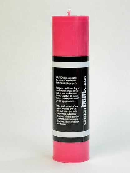Pink wax play candle for warm sensory wax play