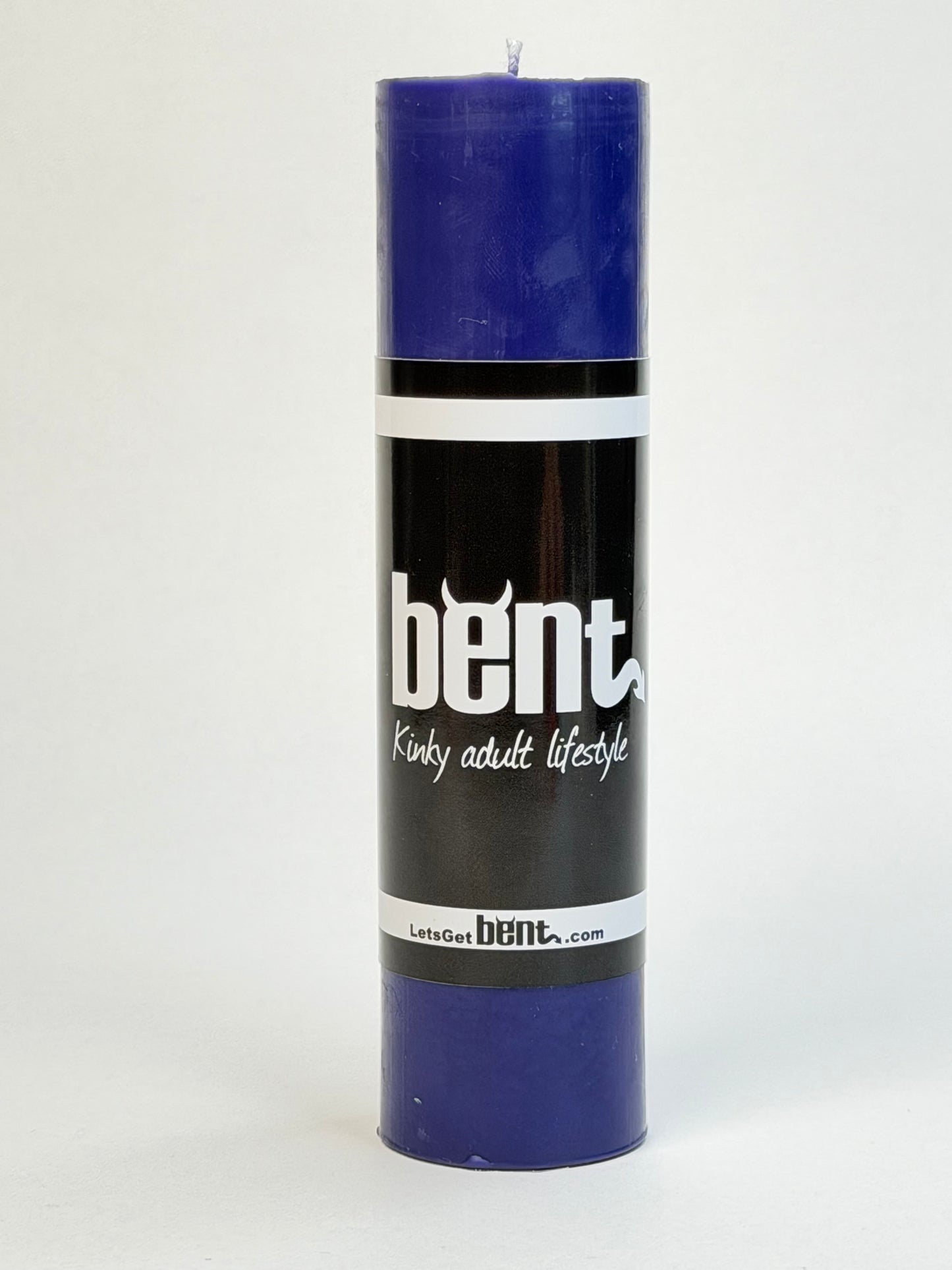Purple Bent wax play candle handmade paraffin pillar candle