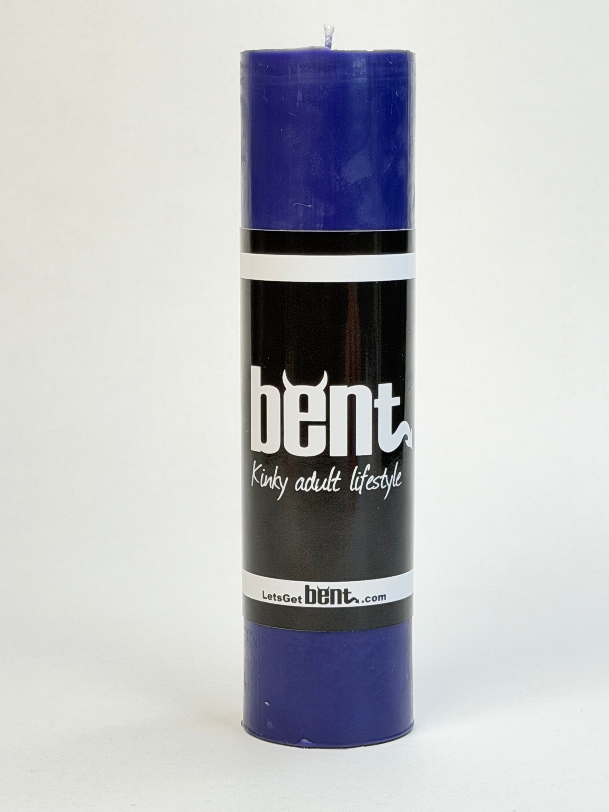 Purple Bent wax play candle handmade paraffin pillar candle