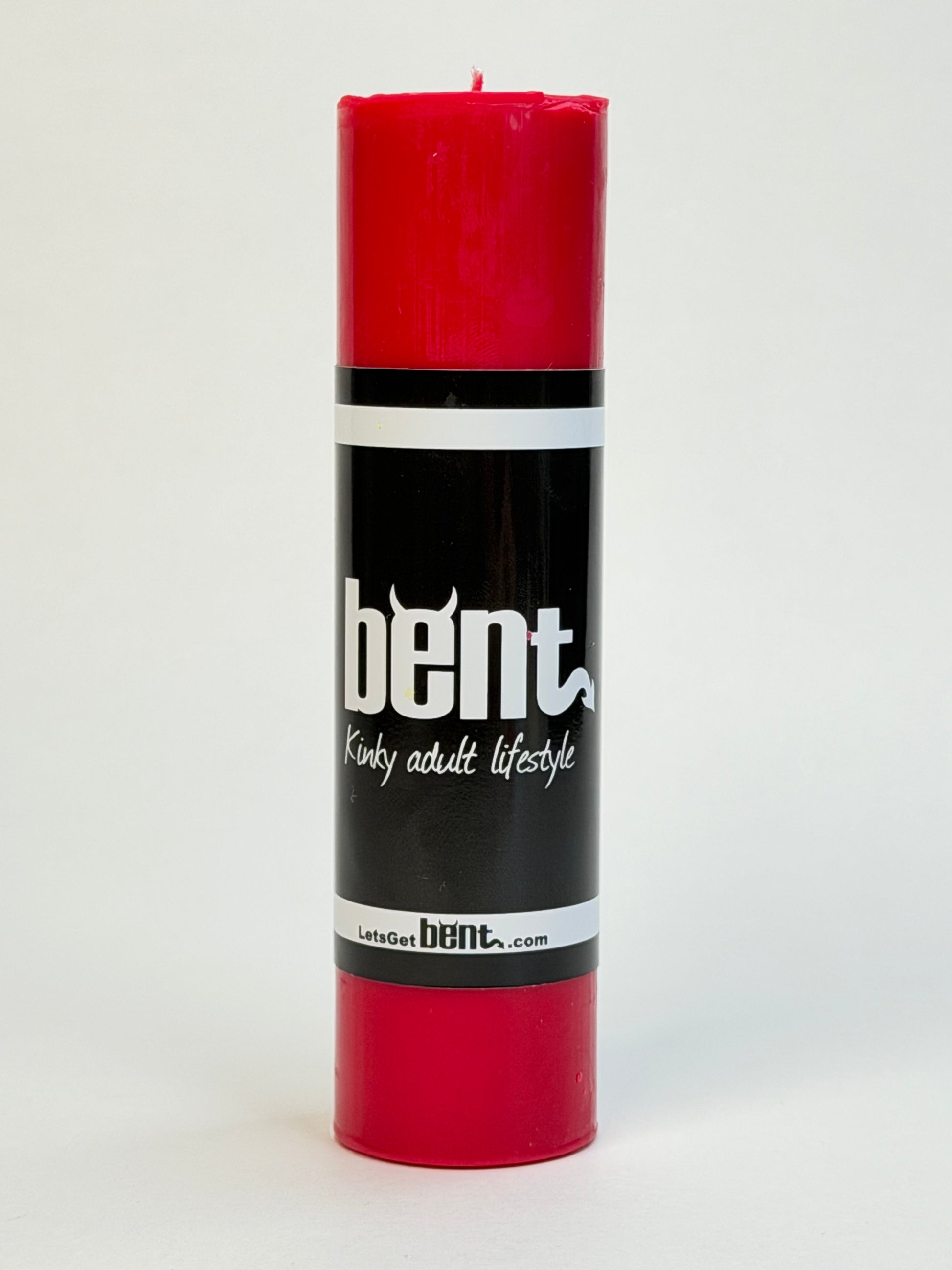 Red Bent wax play candle handmade paraffin pillar candle