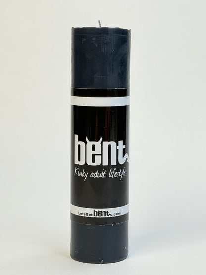 Black Bent wax play candle handmade paraffin pillar candle