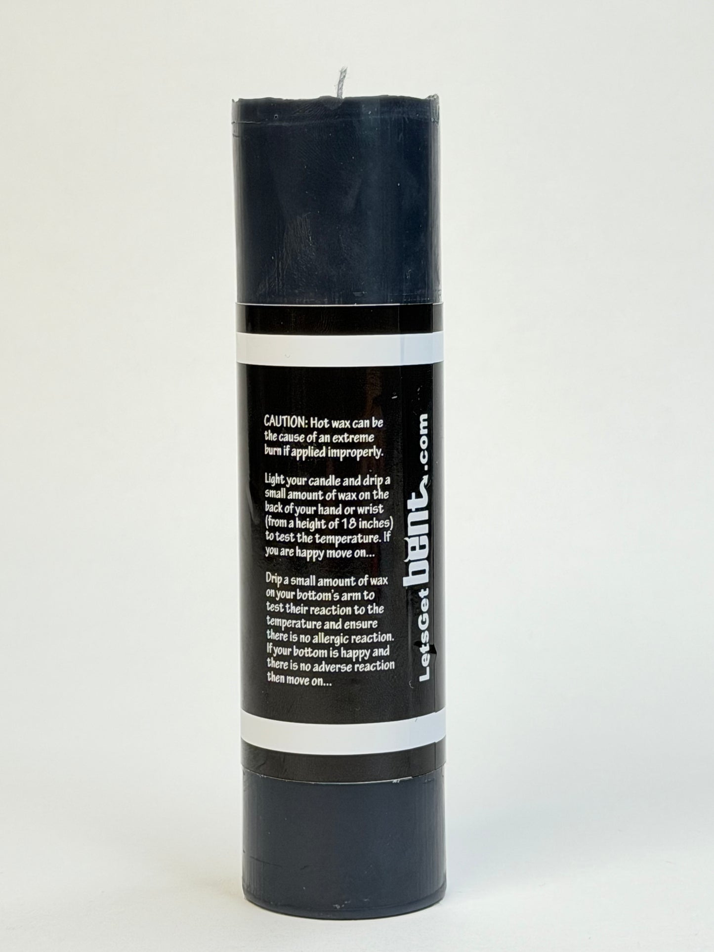 Black wax play candle for warm sensory wax play