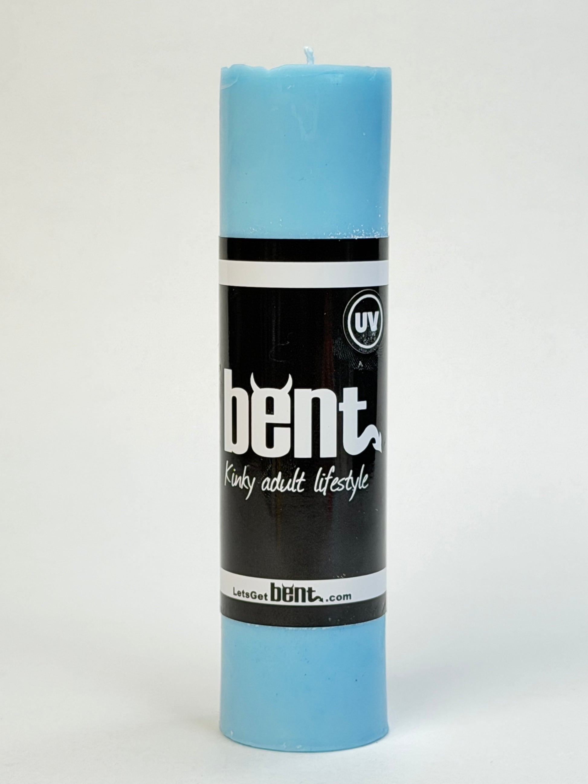 UV blue Bent wax play candle handmade paraffin pillar candle