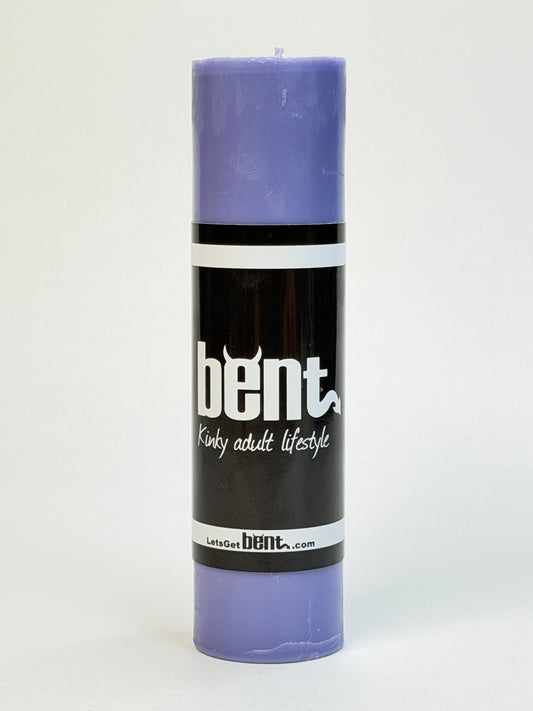 Light purple Bent wax play candle handmade paraffin pillar candle