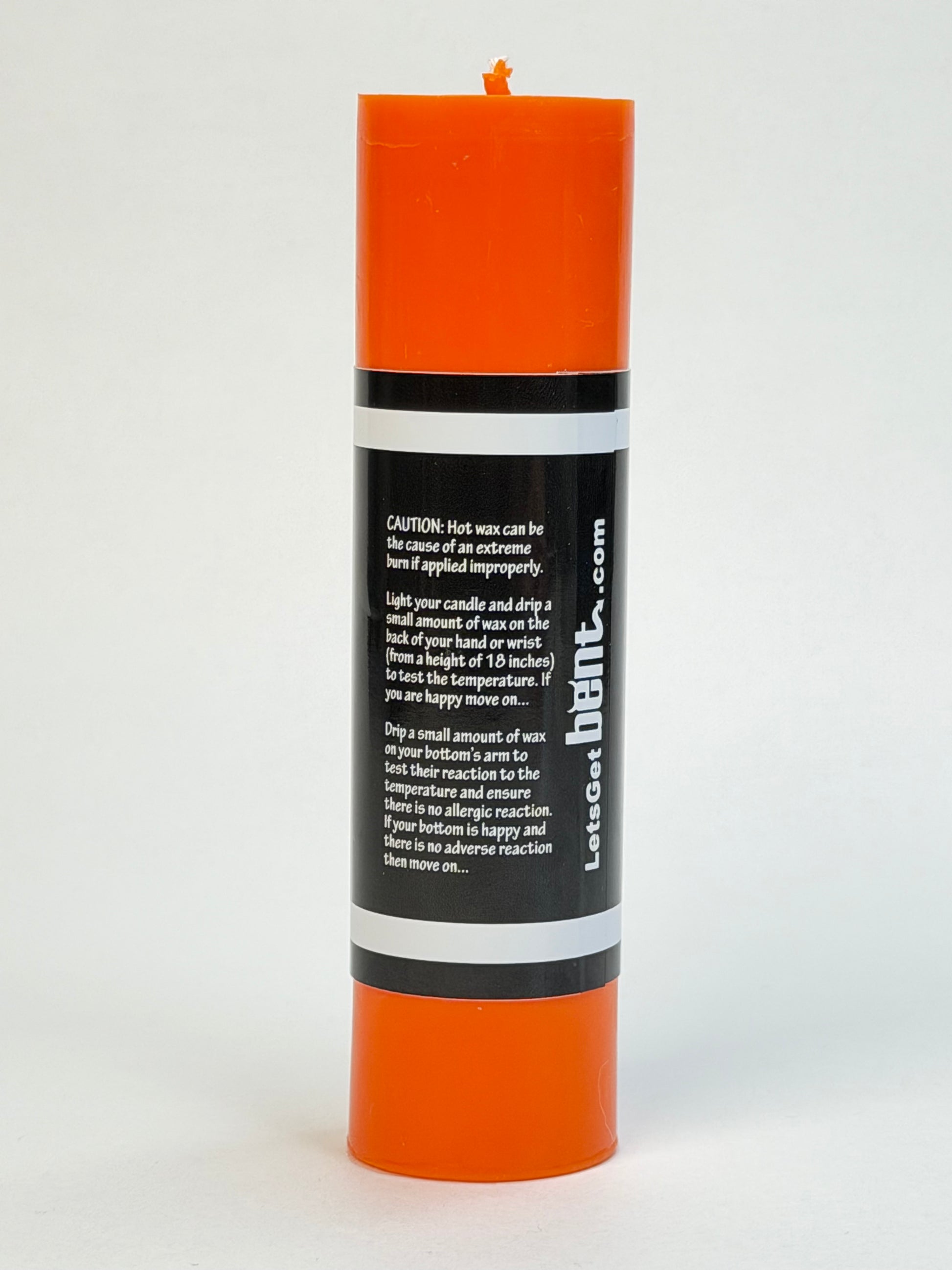 Orange wax play candle for warm sensory wax play