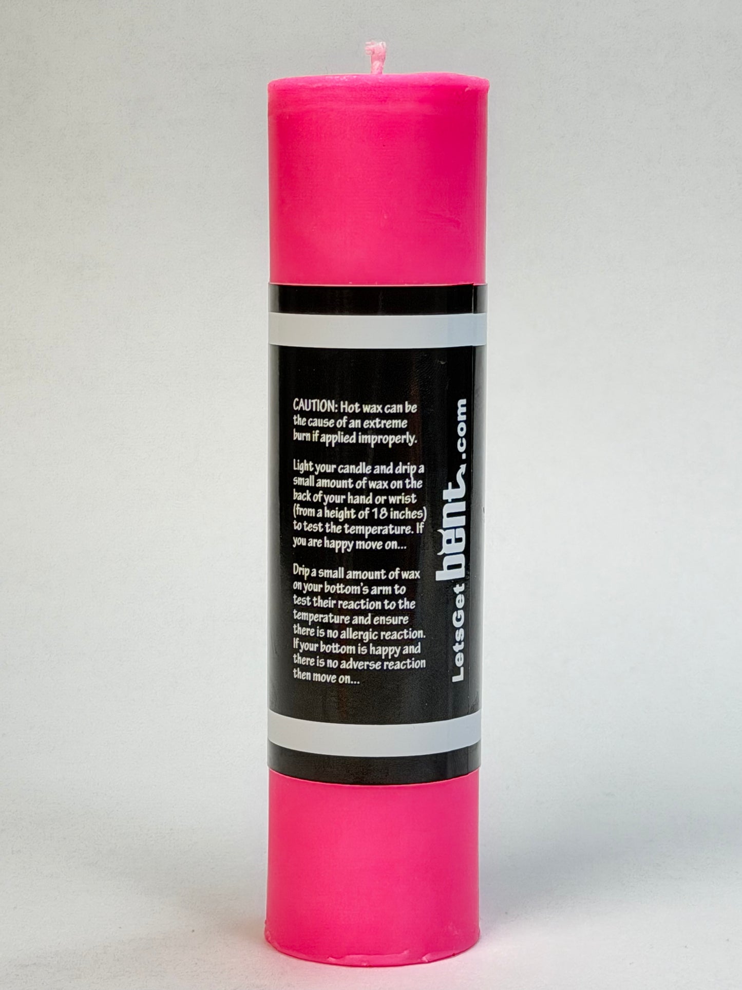 UV reactive pink wax play candle for sensory play