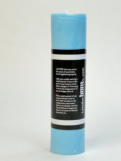 UV reactive blue wax play candle for sensory play