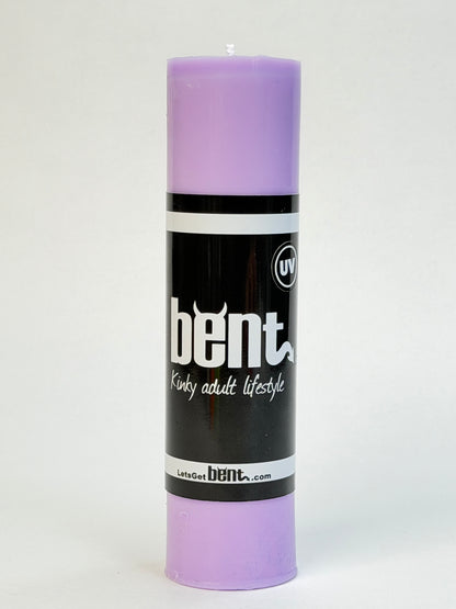 UV purple Bent wax play candle handmade paraffin pillar candle