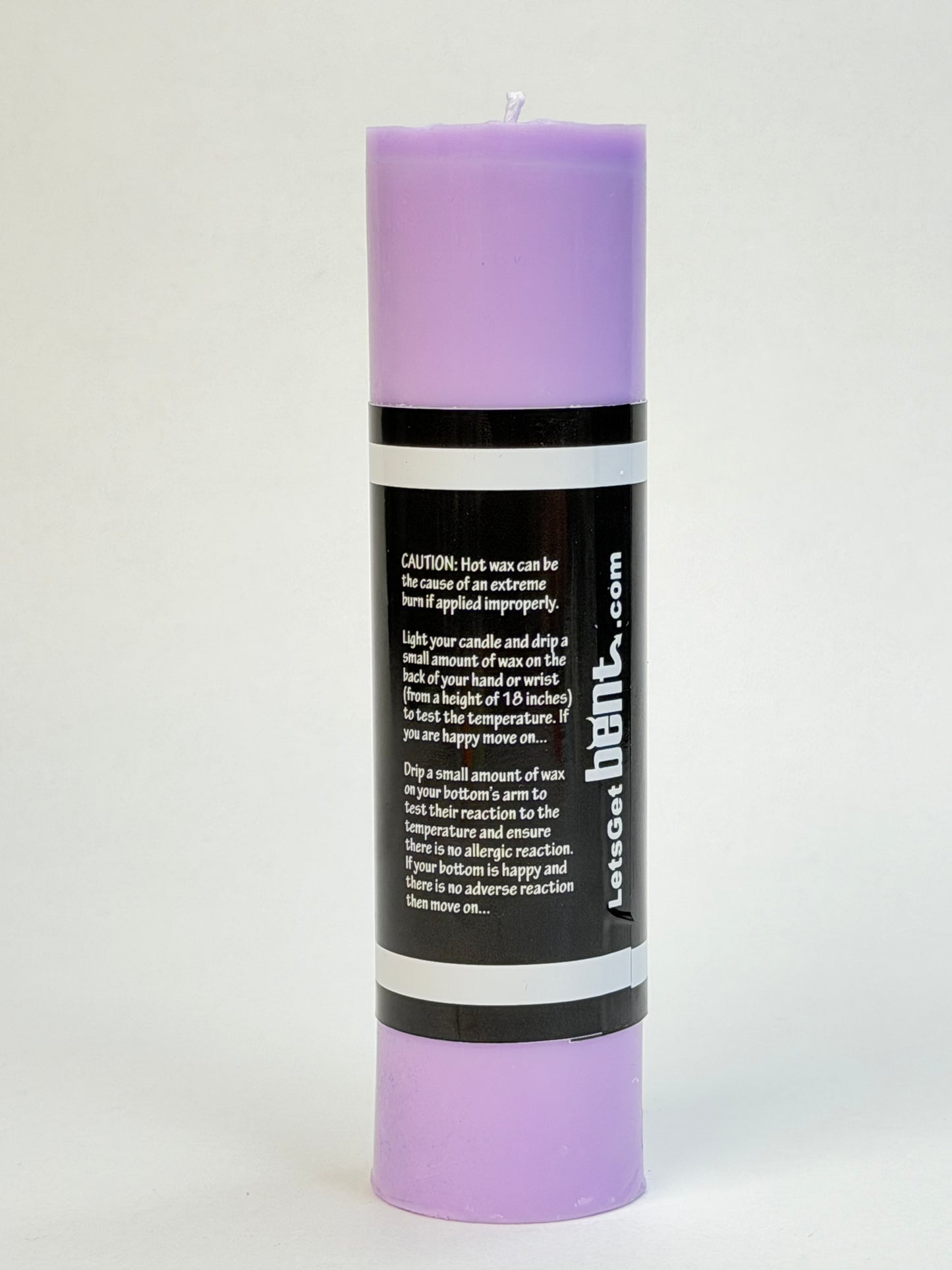 UV reactive purple wax play candle for sensory play back