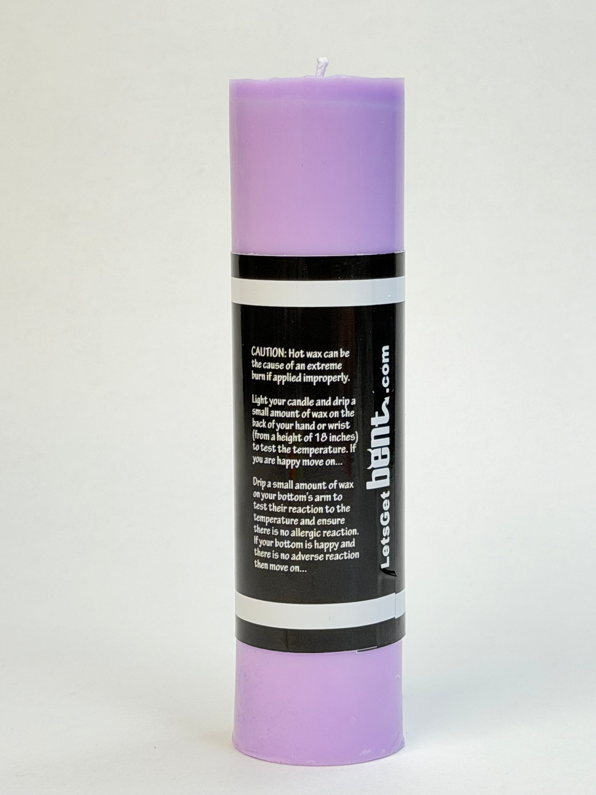 UV reactive purple wax play candle for sensory play back