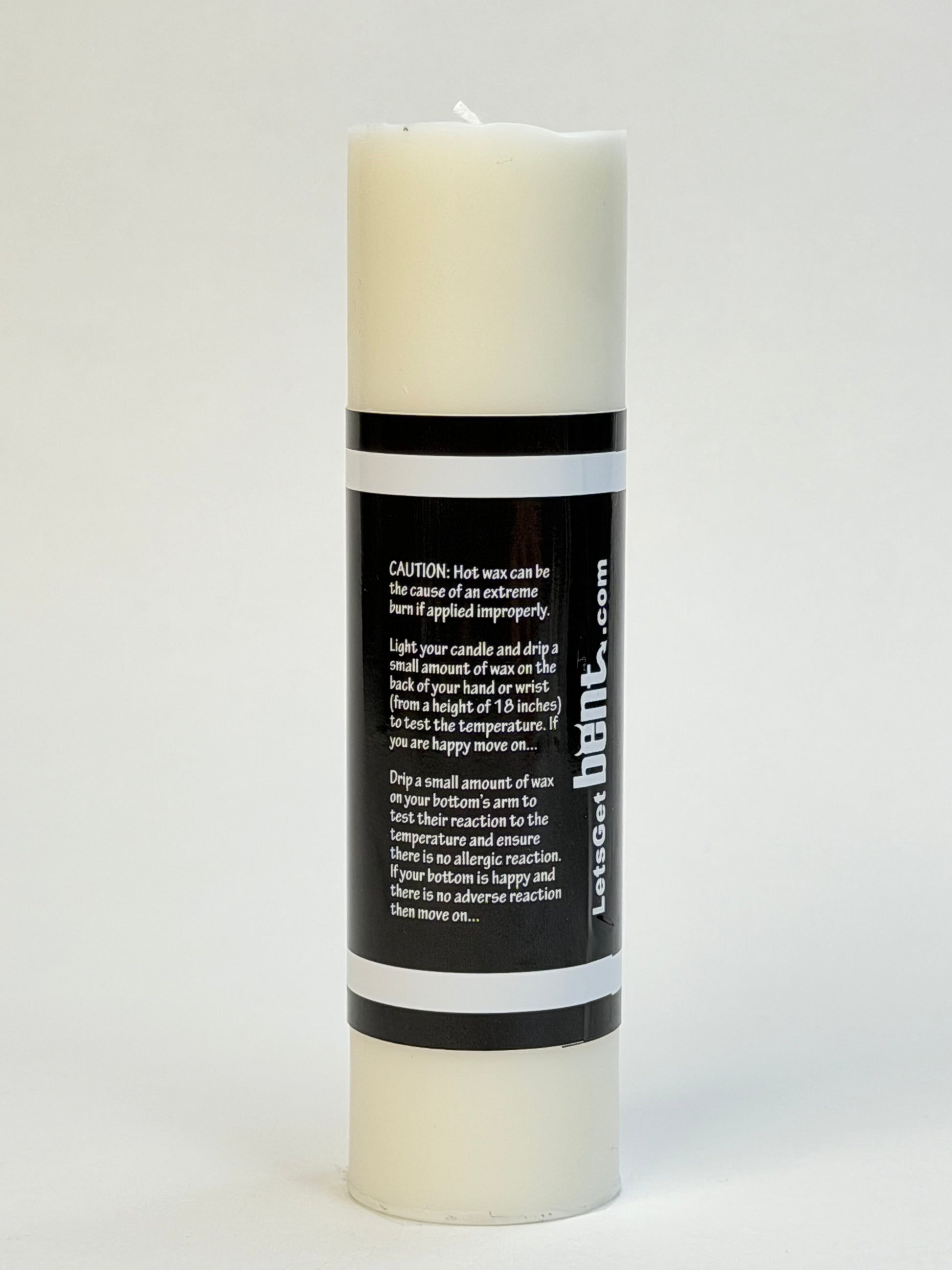 White wax play candle for warm sensory wax play