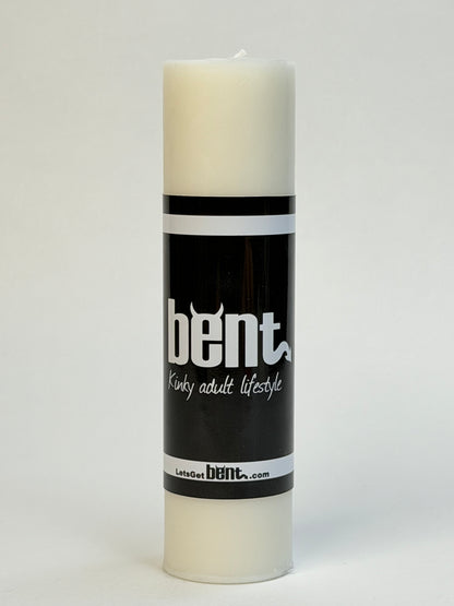 White Bent wax play candle handmade paraffin pillar candle